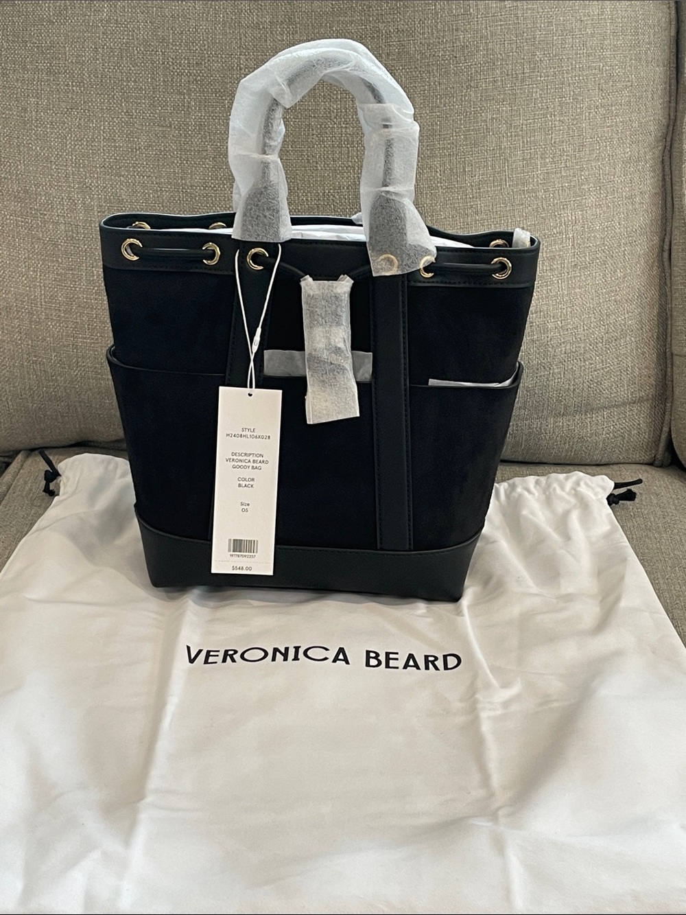 NWT Veronica Beard Suede Goody Bag